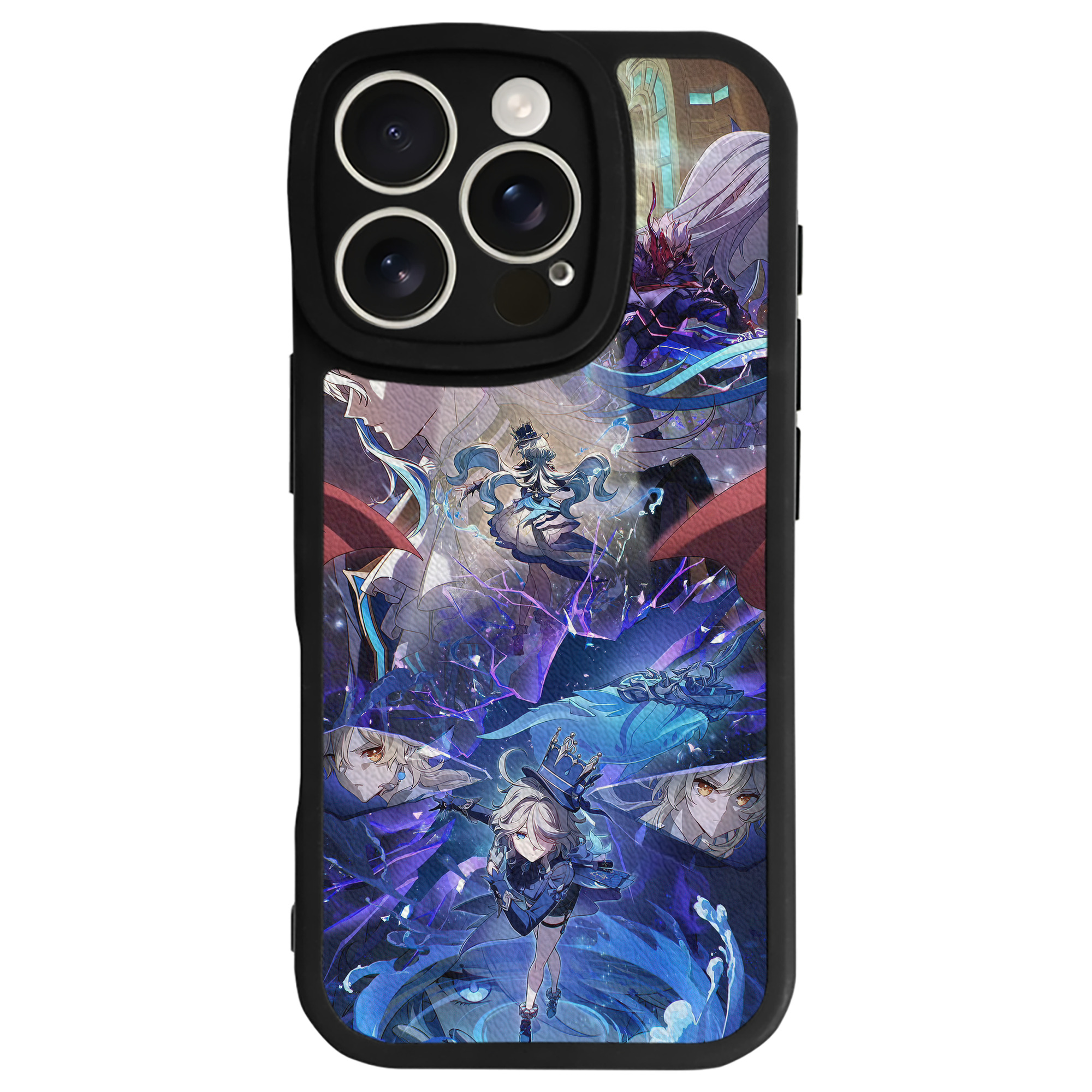 げんし神 genshin 【iPhone 16シリーズ対応】シリコンスマホケース（レザー調） 材質：シリコン